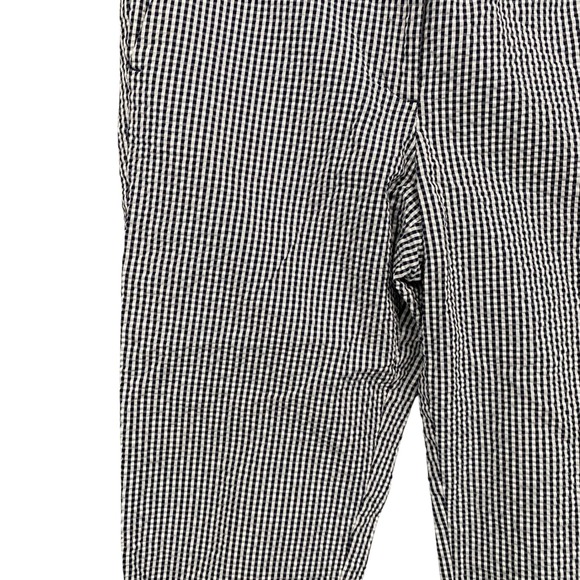 Ann Taylor Factory Gingham Cropped Pants Black White Career Casual‎ Women's 10 - Picture 5 of 11